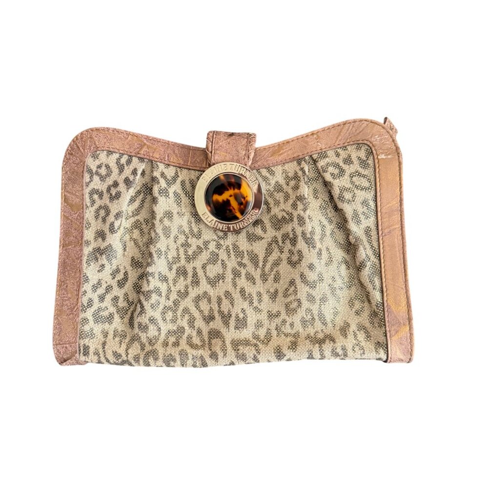 Elaine Turner Leopard Print Clutch